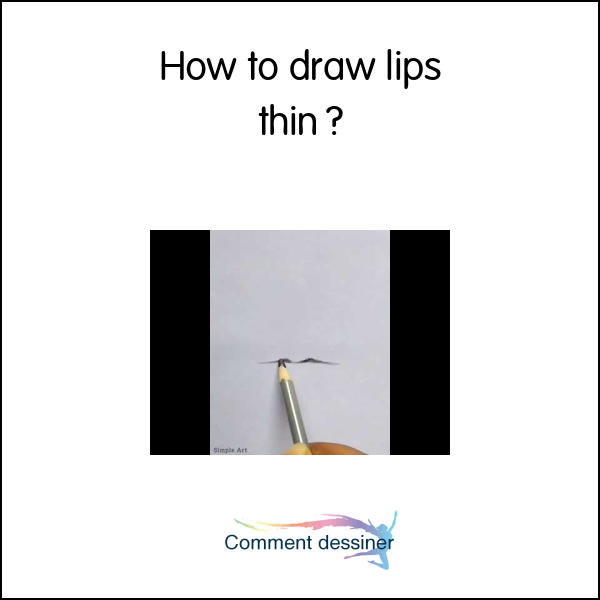 How to draw lips thin